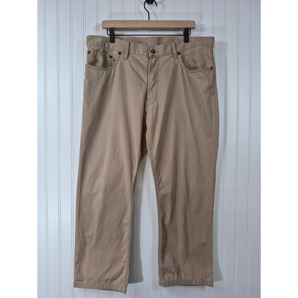 Polo Ralph Lauren Tan Khaki Cotton Twill Straight Leg Pants 40x27 Size 18